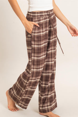 HYFVE INC. Women's Pants Plaid Wide-leg Pants