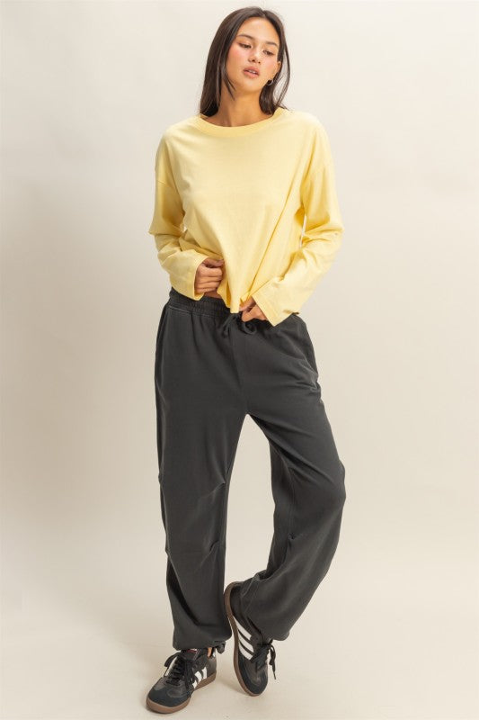 HYFVE INC. Women's Top 1- take pics of dark cherry - Wide Long Sleeve T-Shirt