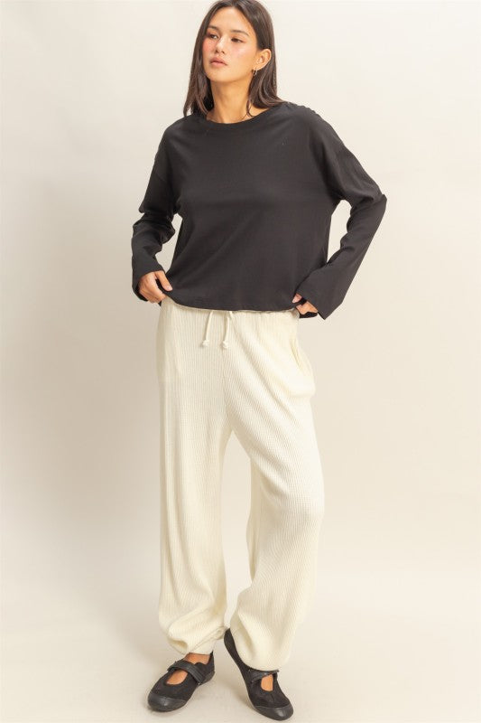 HYFVE INC. Women's Top 1- take pics of dark cherry - Wide Long Sleeve T-Shirt