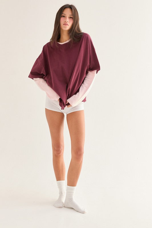 HYFVE INC. Women's Top Crew Neck Short Sleeve Oversized T-shirt