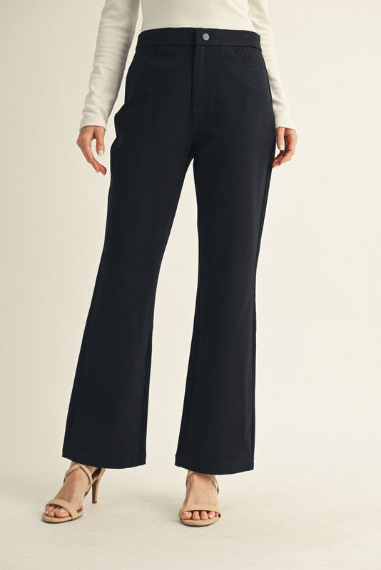JODIFL Women's Pants BLACK / S Solid Bootcut Slacks G14609