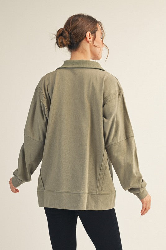 JODIFL Women's Sweaters Raw Cut Accent Solid Casual Top || David's Clothing