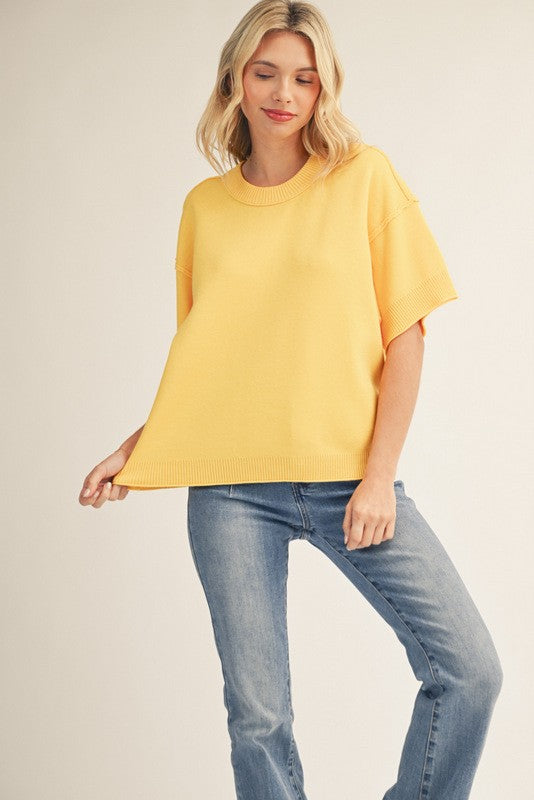 JODIFL Women's Sweaters Raw Edge Accent Comfy Sweater Top