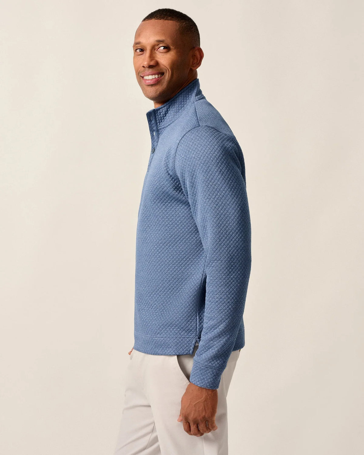 JOHNNIE O Men's Pullovers Johnnie-O Rockwells Diamond-Quilted Henley Pullover