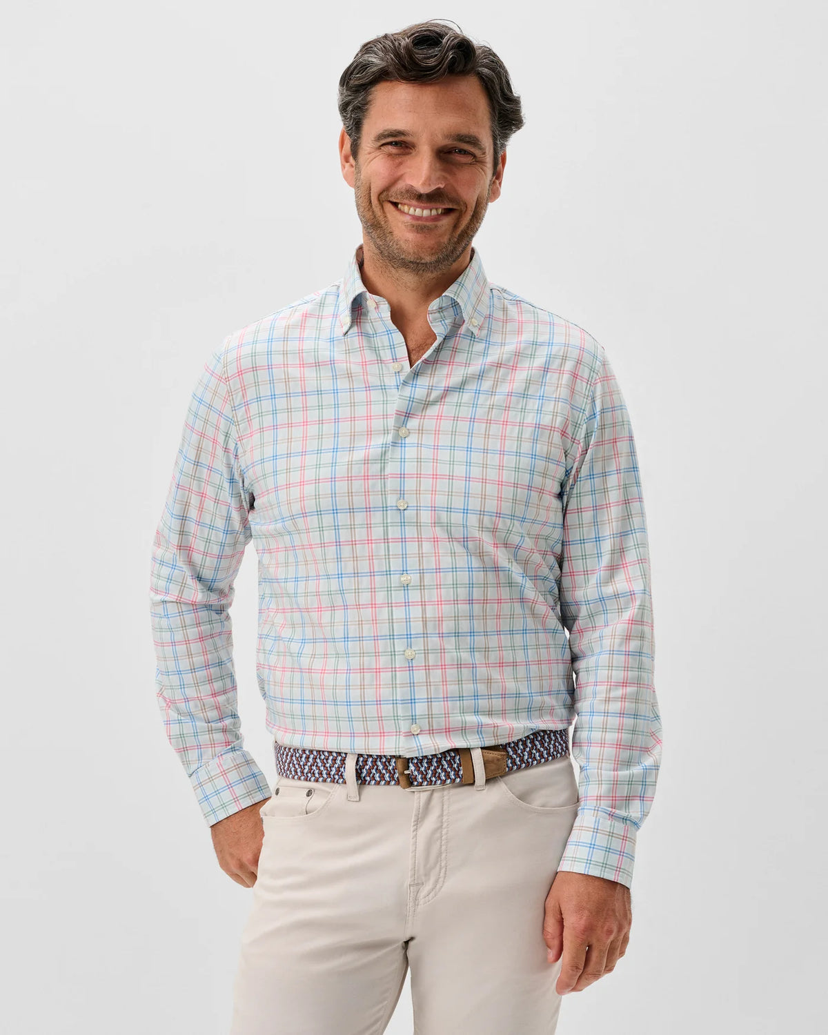 JOHNNIE O Men's Sport Shirt Johnnie-O Everyday Performance Button Down Shirt - Bingham Tattersall