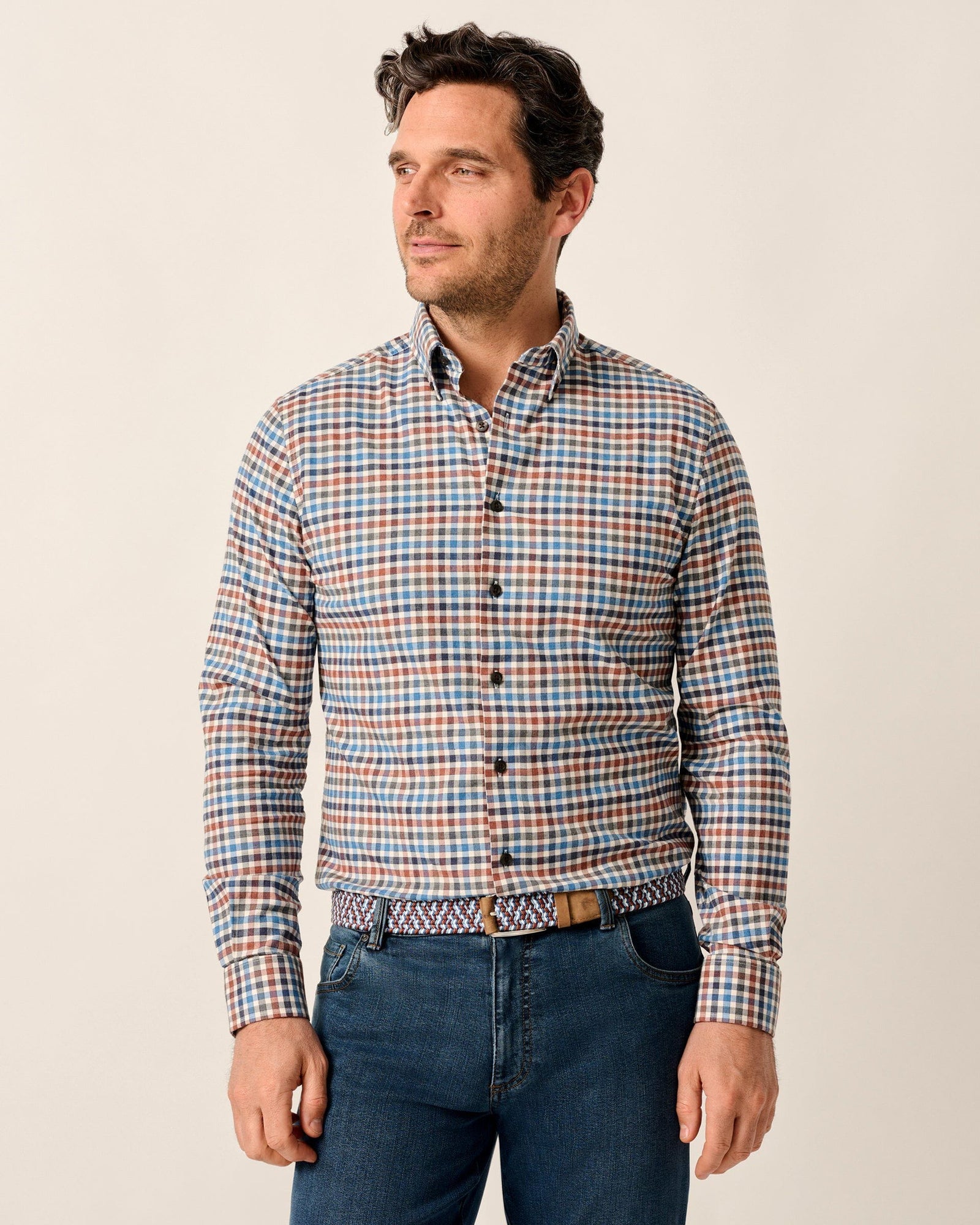 JOHNNIE O Men's Sport Shirt Johnnie-O Performance Flannel Button Down Shirt - Krause