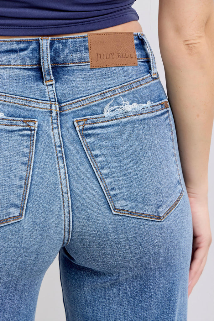 JUDY BLUE Women's Jeans Judy Blue High Waist Retro Wide Fit Jeans || David's Clothing