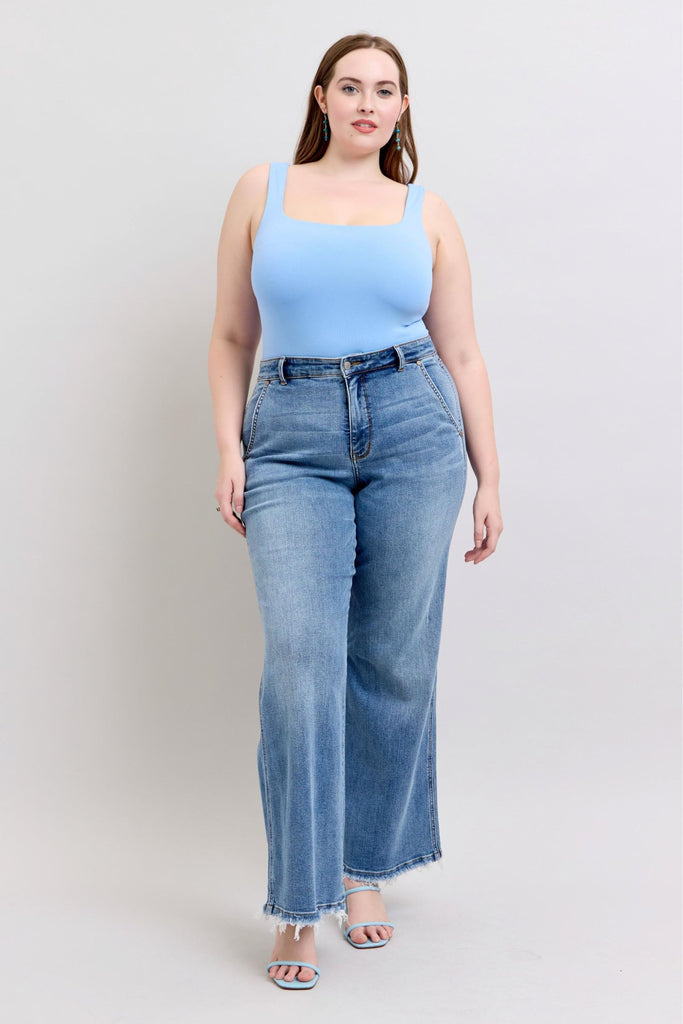JUDY BLUE Women's Jeans Judy Blue High Waist Retro Wide Fit Jeans || David's Clothing