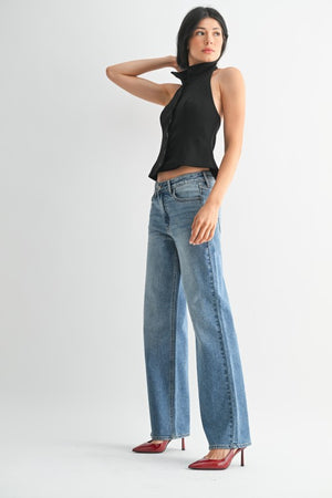 JUST BLACK DENIM Women's Jeans Just Black Denim Hr Full Length Straight || David's Clothing