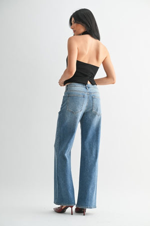 JUST BLACK DENIM Women's Jeans Just Black Denim Hr Full Length Straight || David's Clothing
