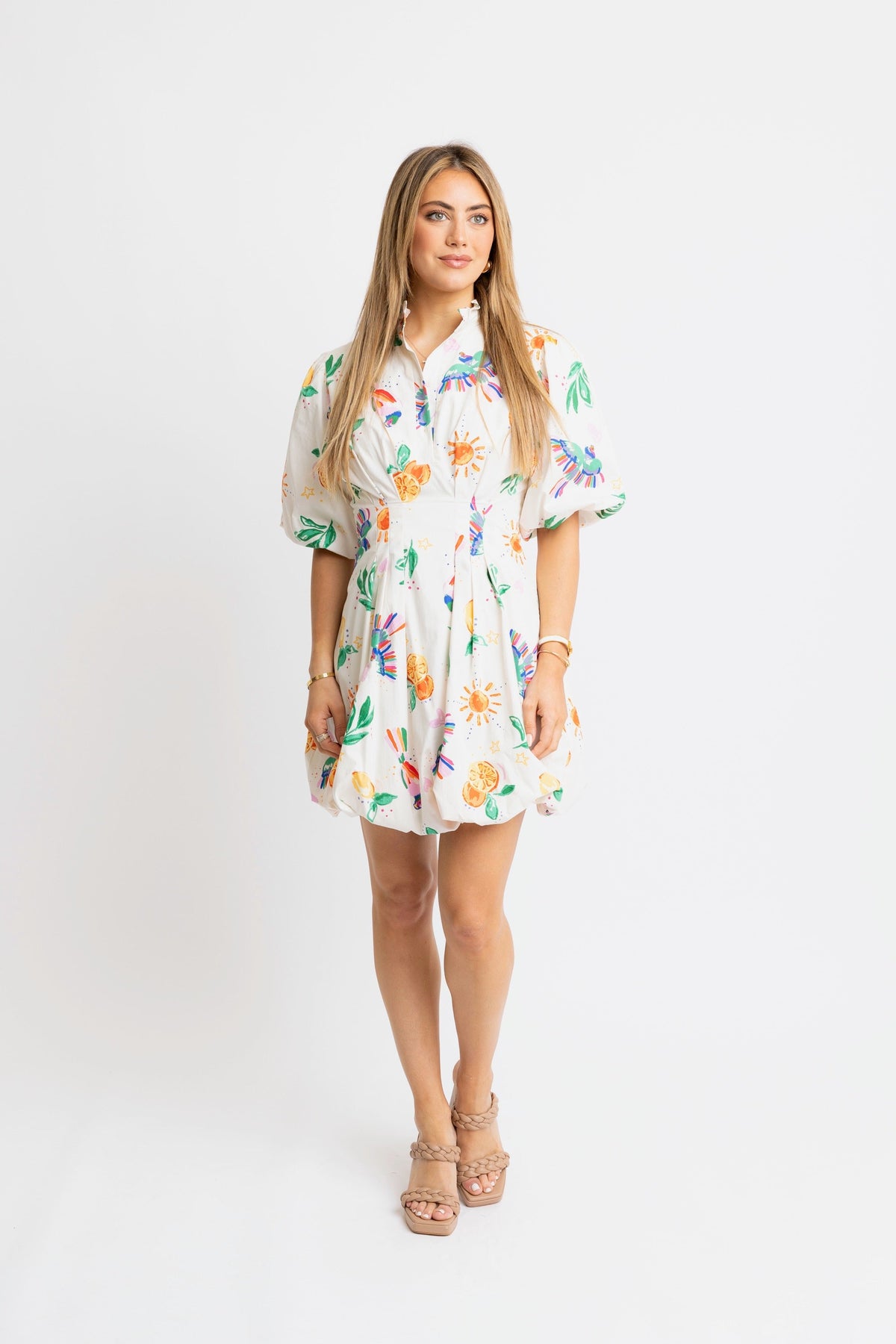 KARLIE CLOTHES Women's Dresses 252 BUBBLE HEM DRESS