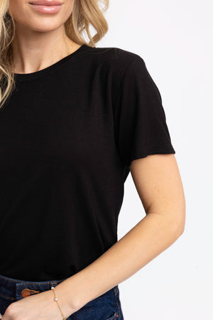 KARLIE CLOTHES Women's Top Karlie Solid Double Layer Crew Tee