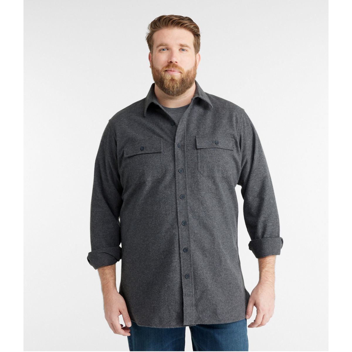 L.L.Bean Men's Sport Shirt L.L.Bean Men's Chamois Shirt, Traditional Fit