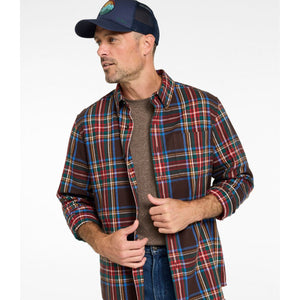 L.L.Bean Men's Sport Shirt L.L.Bean Men's Scotch Plaid Flannel Shirt, Traditional Fit