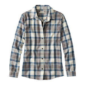 L.L.Bean Women's Shirts INDIGO TARTAN / XS L.L.Bean Women's Scotch Plaid Flannel Shirt, Relaxed 273137