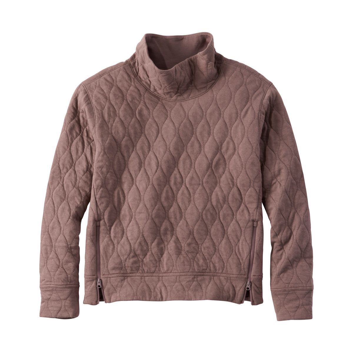 L.L.Bean Women's Sweatshirts WEATHERED OAK / XS L.L.Bean Women's VentureSoft Quilted Funnelneck Pullover 527112