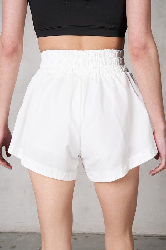 LABIZ Women's Shorts Wide Waistband Shorts with Side Snap-Down Closer