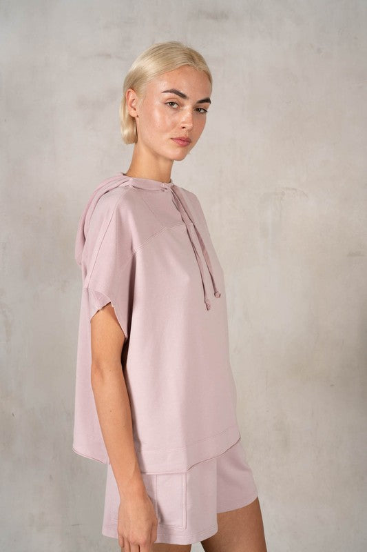 LABIZ Women's Top Cotton Modal Sleeveless Hoodie || David's Clothing