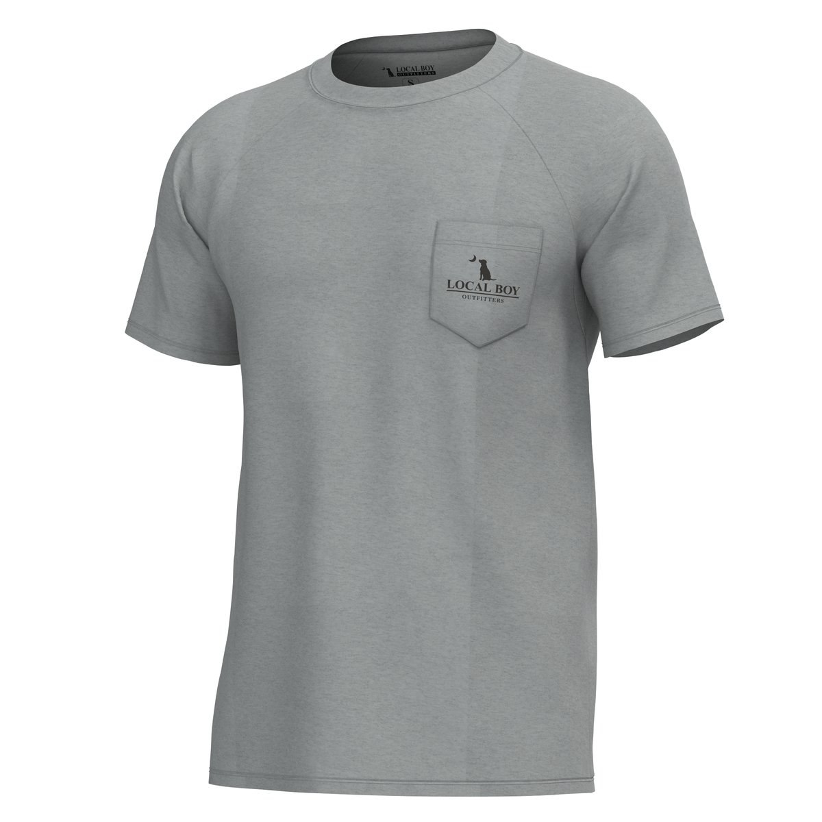 Local Boy Men's Brush Badge Short Sleeve Heather Performance Shirt