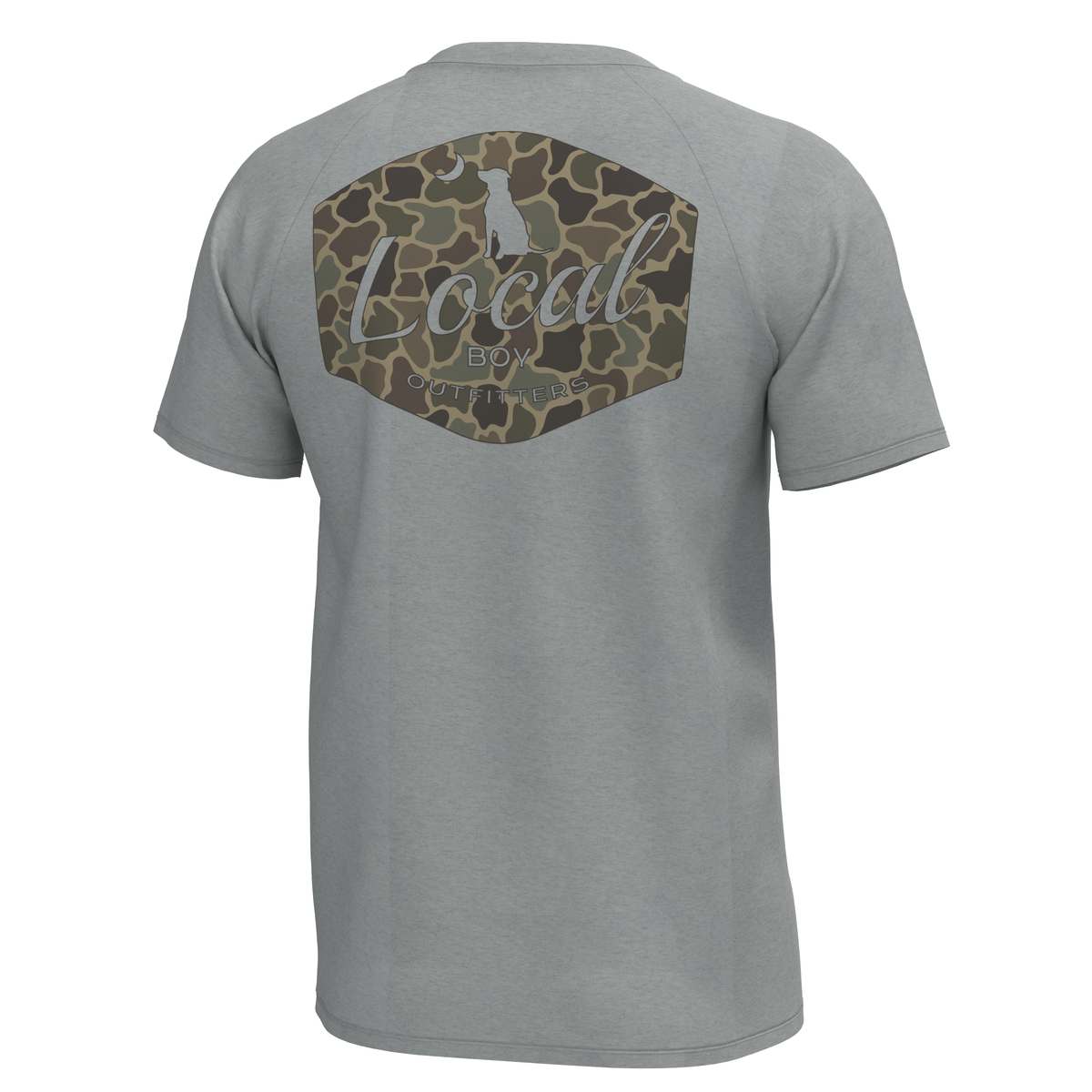 Local Boy Men's Brush Badge Short Sleeve Heather Performance Shirt