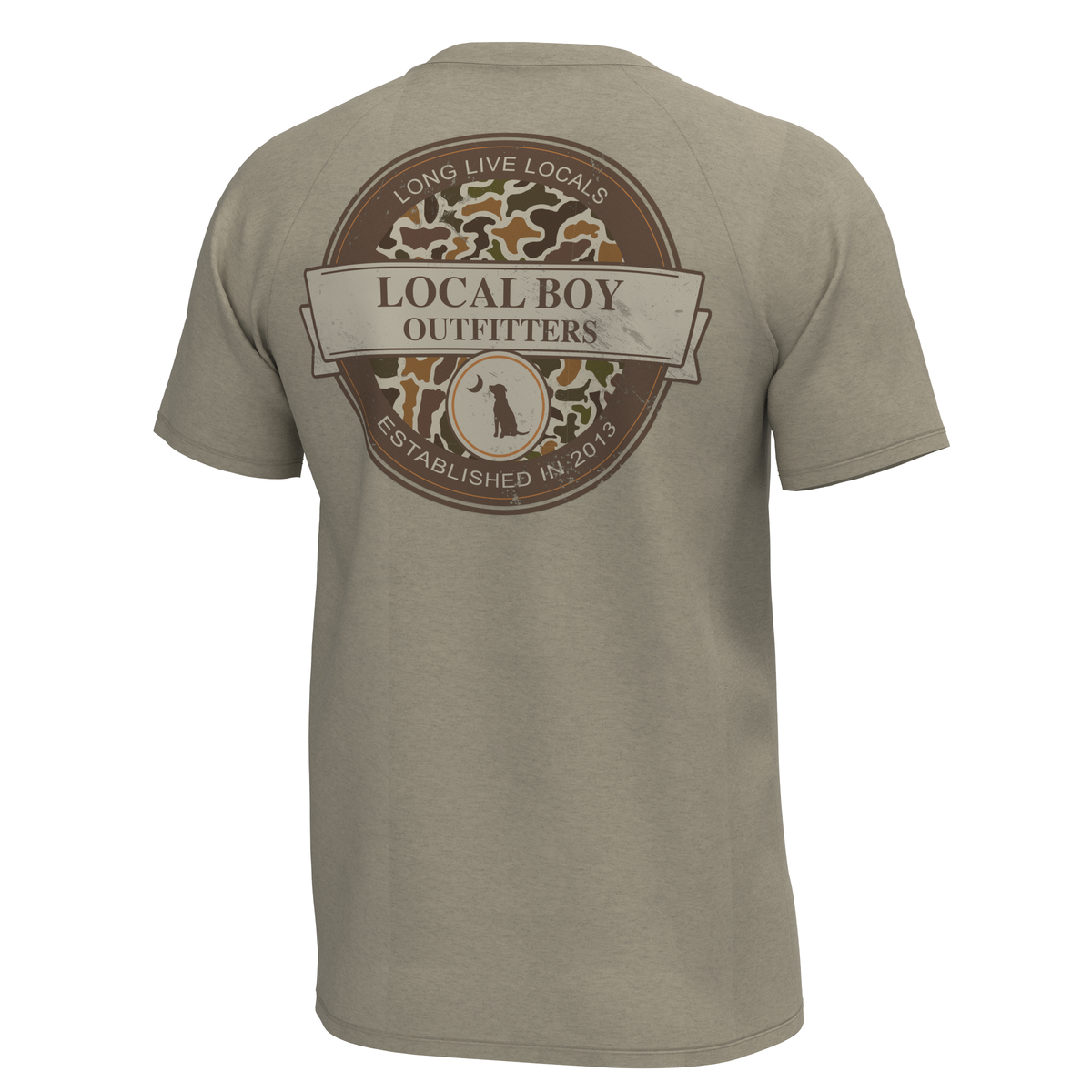 Local Boy Men's Vintage Sphere Short Sleeve Heather Performance Shirt