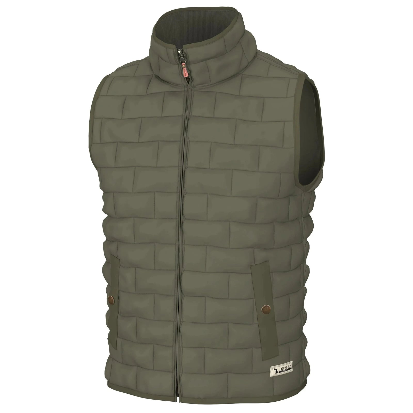 LOCAL BOY OUTFITTERS Boy's Outerwear Local Boy Youth Brick Quilted Vest