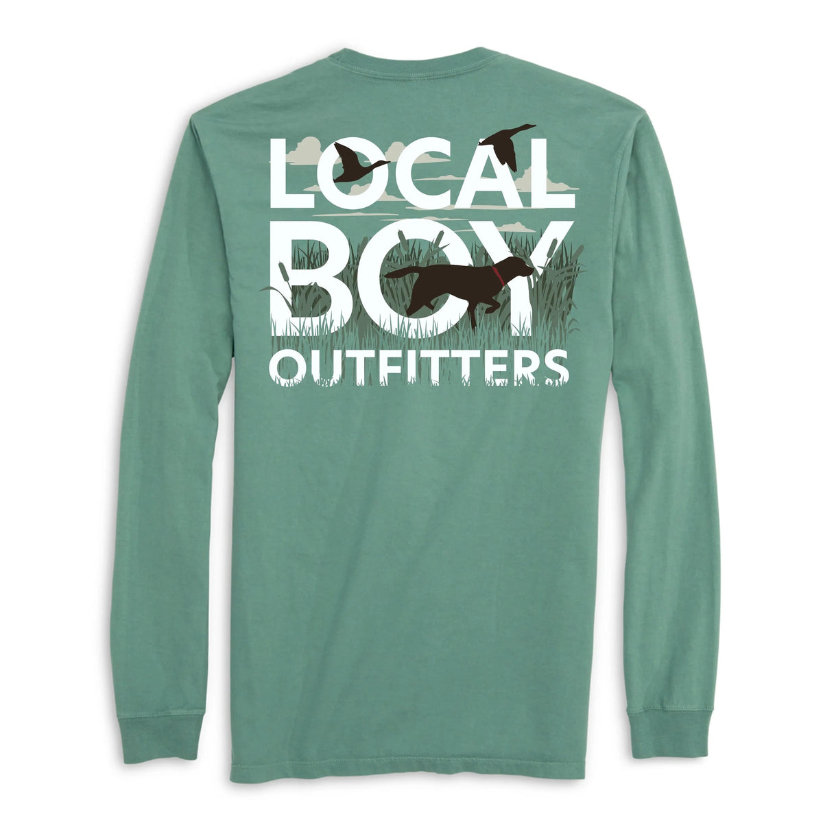 LOCAL BOY OUTFITTERS Kid's Tees Local Boy Youth Text and Tail LS Tee