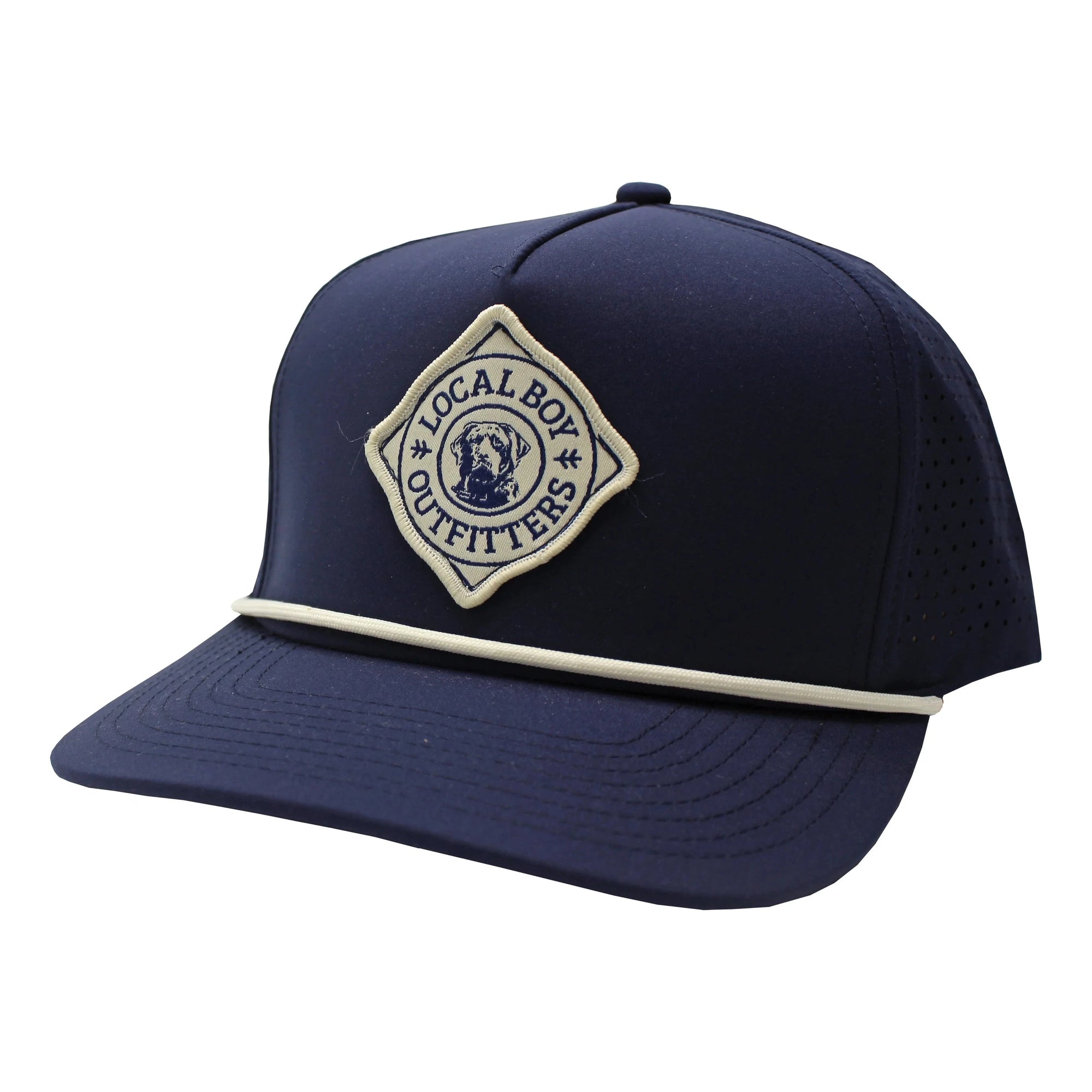 LOCAL BOY OUTFITTERS Men's Hats DARK NAVY / OS Local boy Men's Diamond Lab Perforated Rope Hat || David's Clothing L3000384DNY