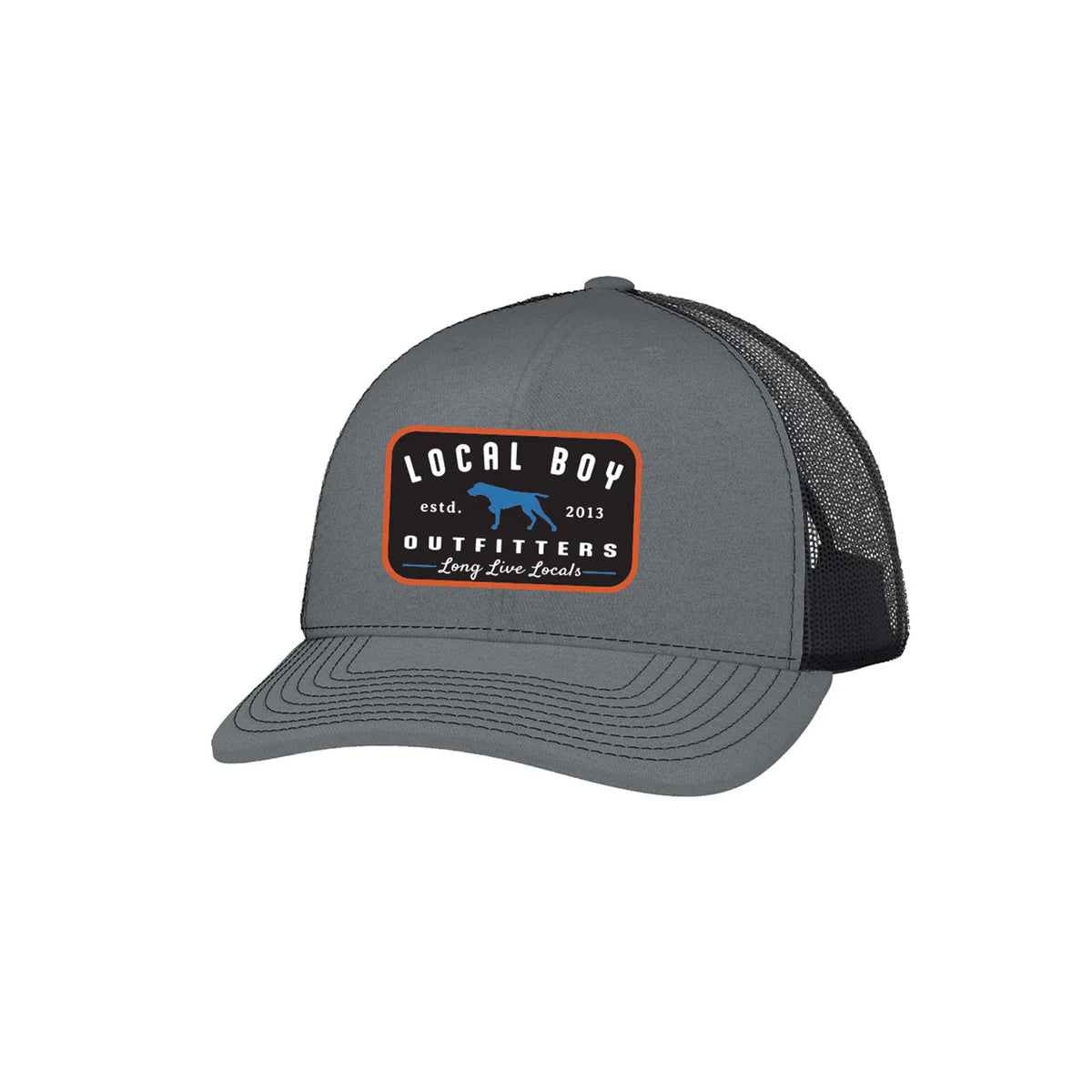 LOCAL BOY OUTFITTERS Men's Hats GRAY/BLACK Local Boy Men's Outfitters On the Prowl Trucker Snapback Hat L3000311