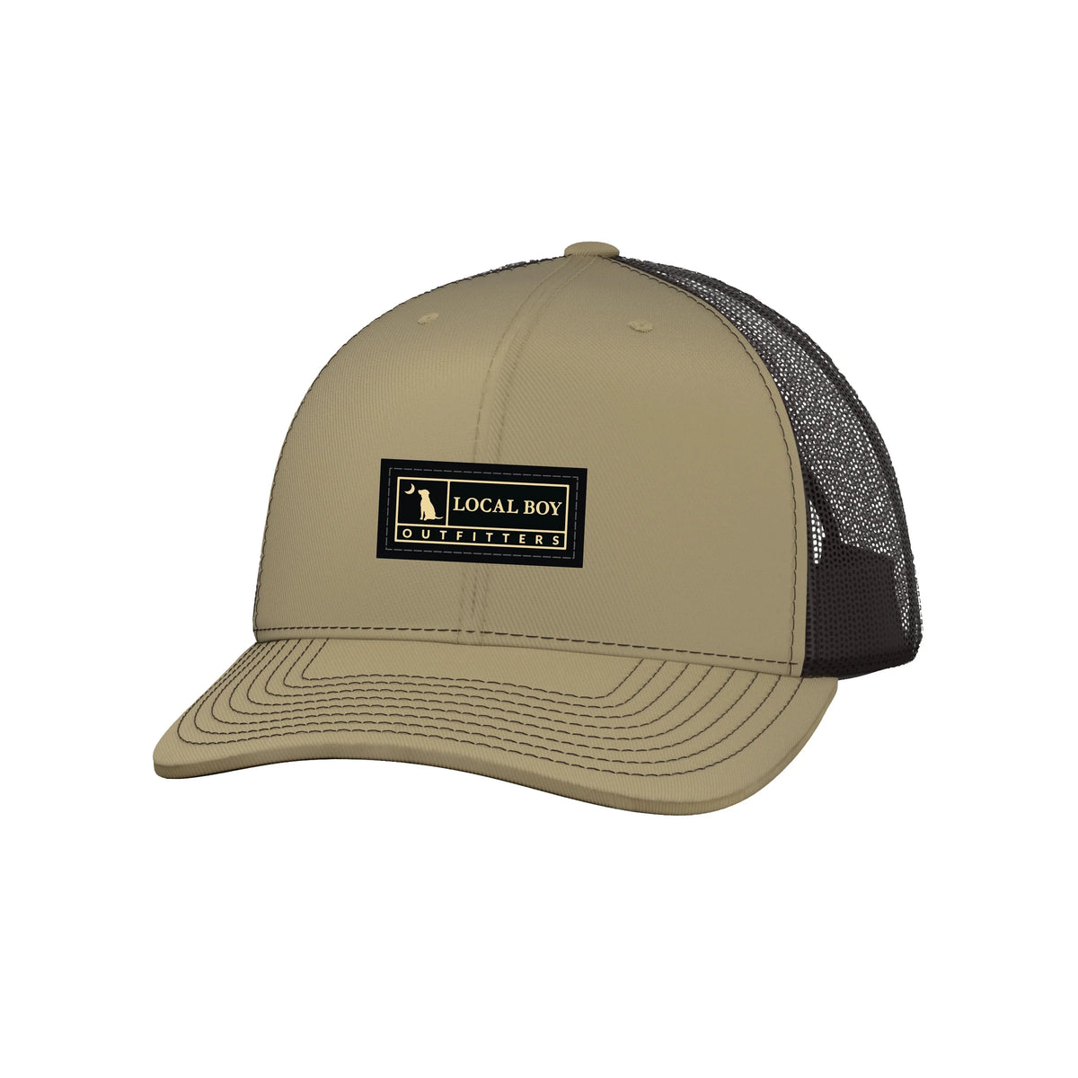 LOCAL BOY OUTFITTERS Men's Hats KHAKI/COFFEE / OS Local Boy Men's Woven Label Trucker Hat L3000003KHC