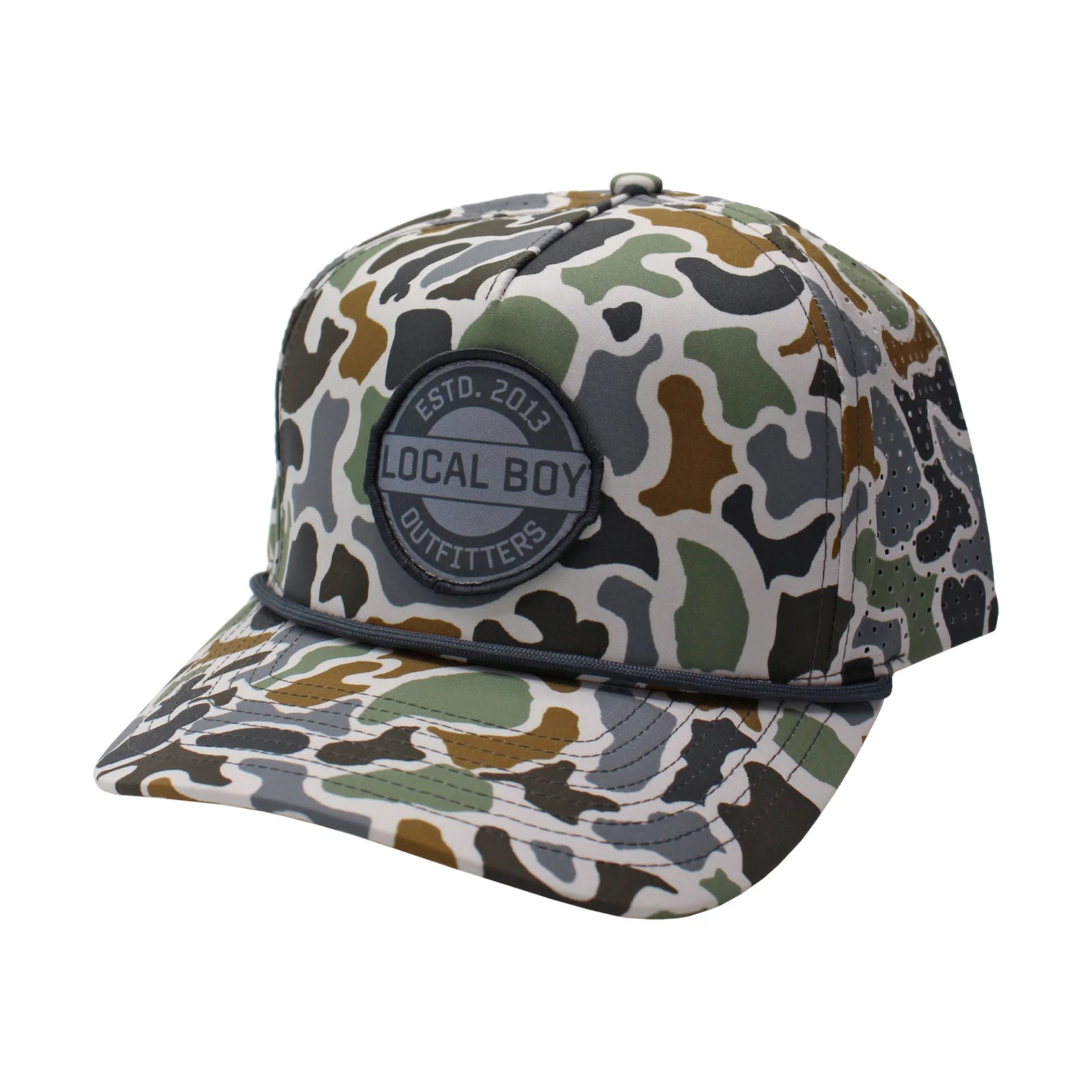 LOCAL BOY OUTFITTERS Men's Hats LOCALFLAGE BLUFF / OS Local Boy Men's Local Orb Perforated Rope Hat L3000448LCB