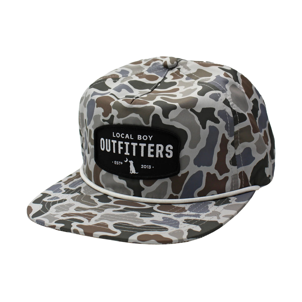 LOCAL BOY OUTFITTERS Men's Hats LOCALFLAGE Local Boy Men's Woven Patch Low Profile Rope Hat L3000457LCF