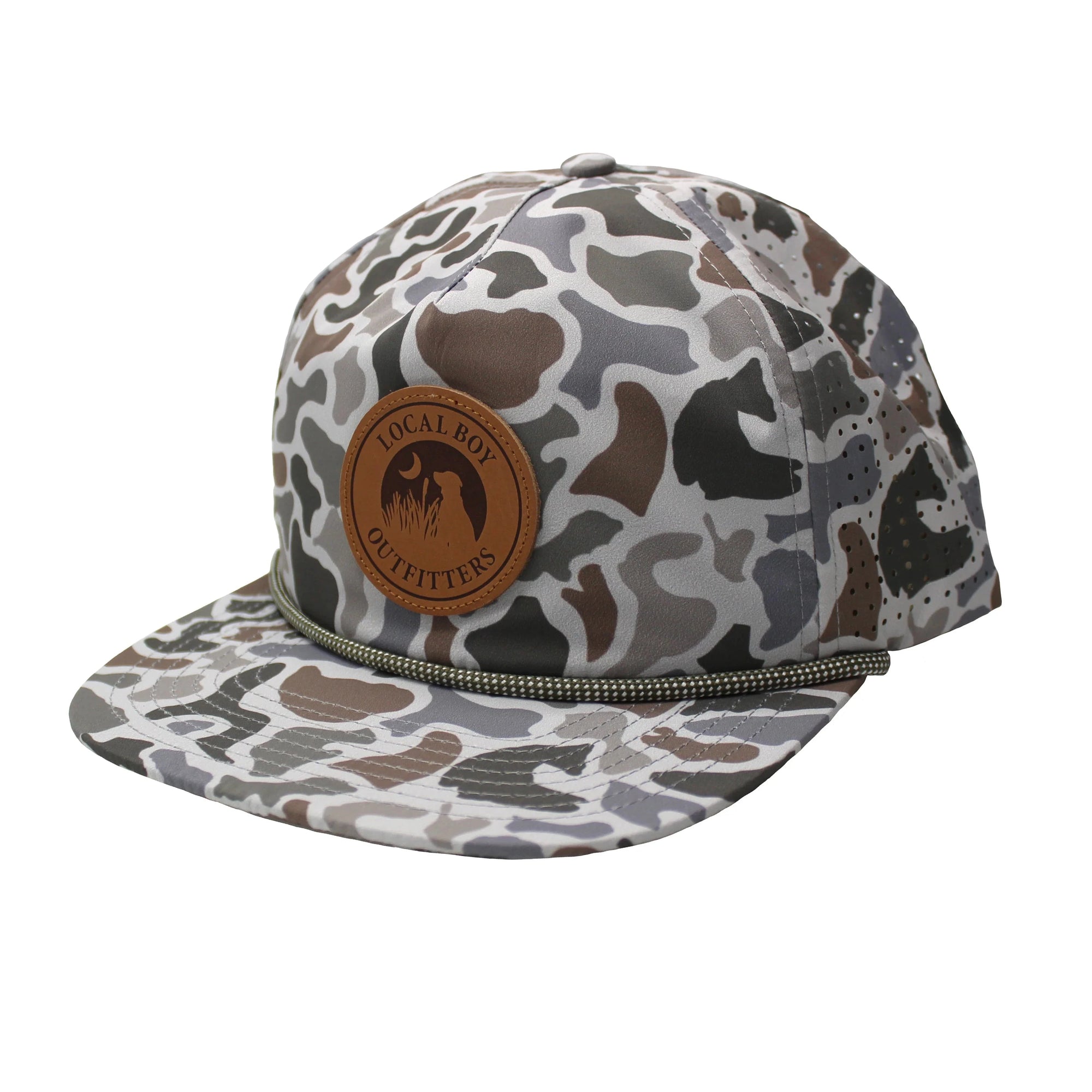 LOCAL BOY OUTFITTERS Men's Hats LOCALFLAGE / OS Local Boy Men's Perforated Flat Brim Hat L3000246LCF