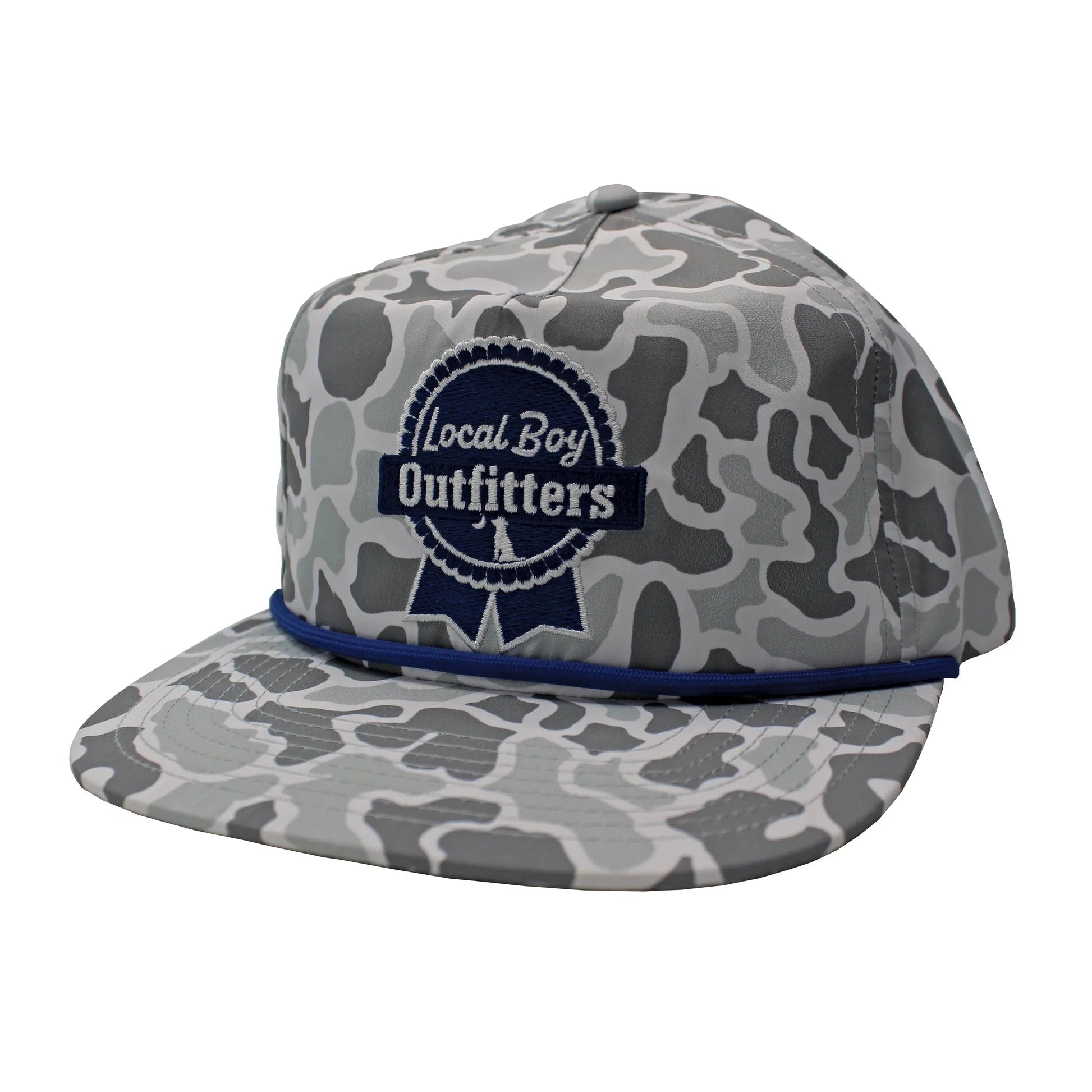 LOCAL BOY OUTFITTERS Men's Hats WHITE LOCALFLAGE / OS Local Boy Men's Blue Ribbon Low Profile Rope Hat || David's Clothing L3000396WLCF