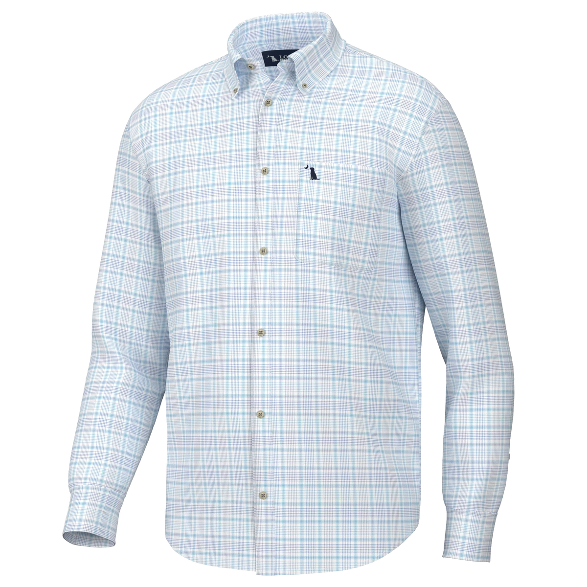 LOCAL BOY OUTFITTERS Men's Sport Shirt BLUE/VIOLET / S Local Boy Stamps Dress Shirt || David's Clothing L1500042BVL