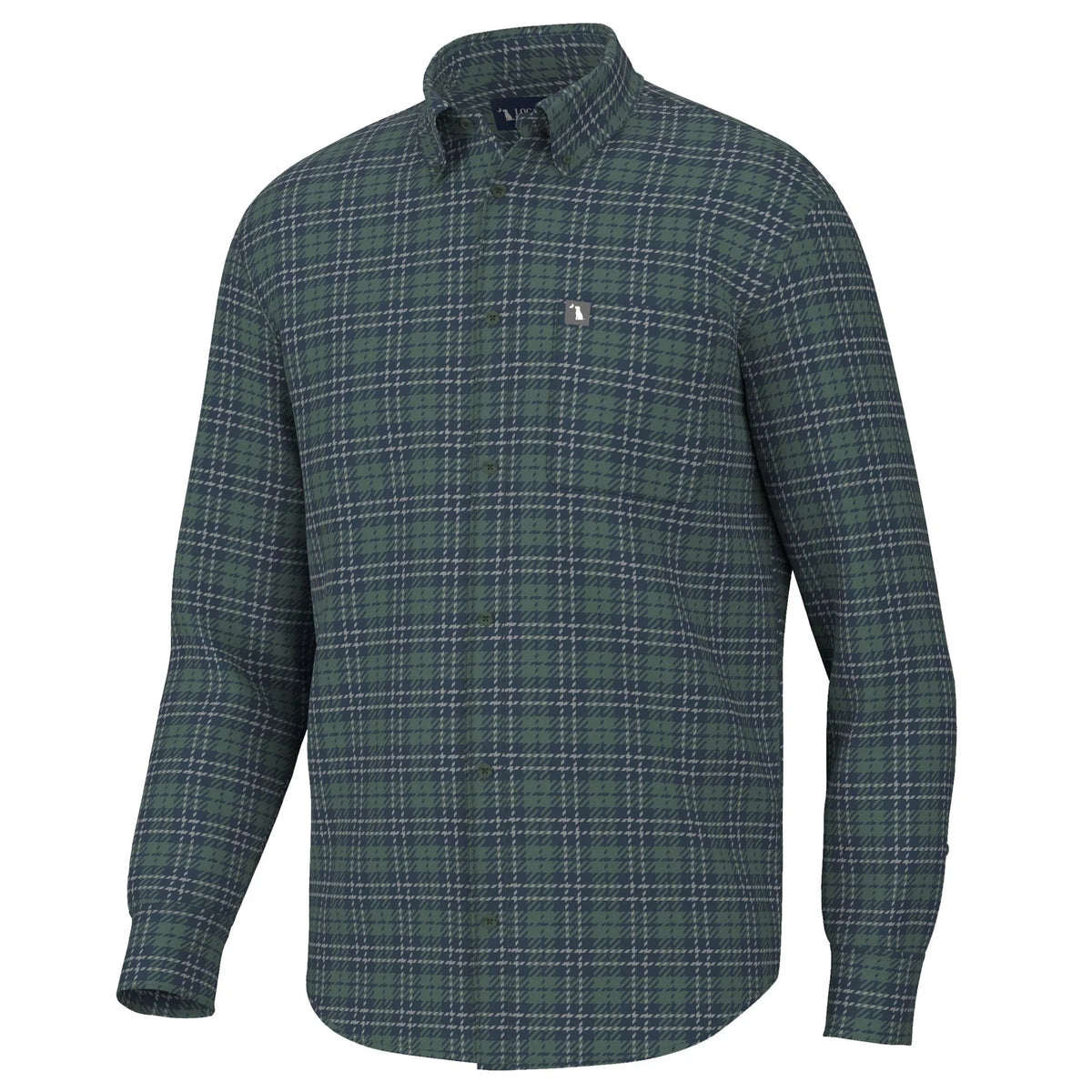 LOCAL BOY OUTFITTERS Men's Sport Shirt Local Boy Men's Hilton Stretch Flannel || David's Clothing