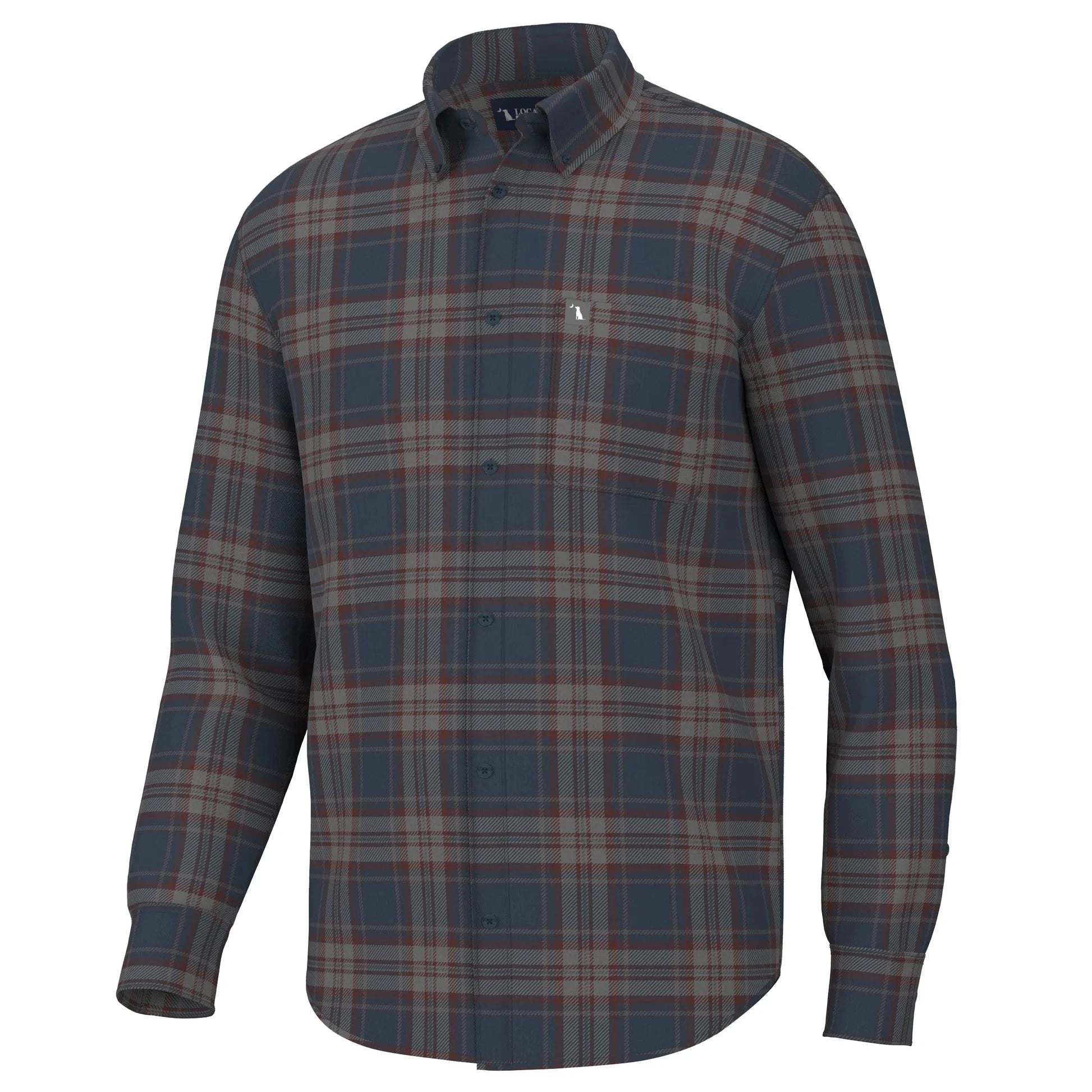 LOCAL BOY OUTFITTERS Men's Sport Shirt Local Boy Men's Phelan Stretch Flannel