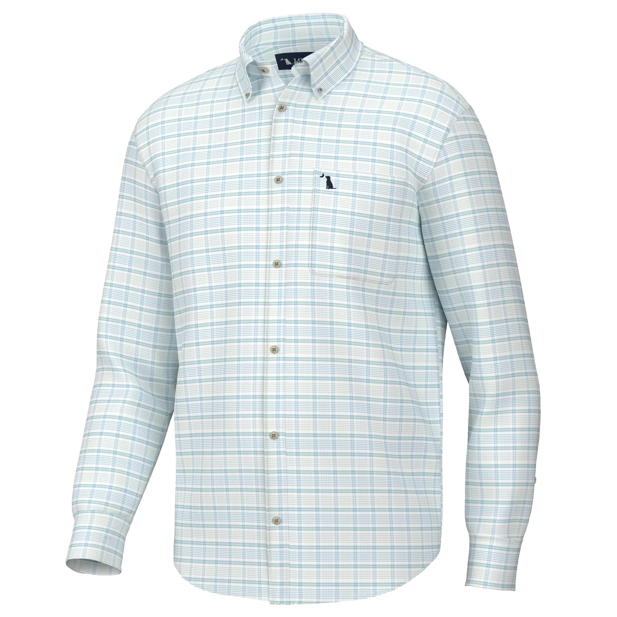 LOCAL BOY OUTFITTERS Men's Sport Shirt MOSS/LIME / S Local Boy Stamps Dress Shirt || David's Clothing L1500042MLB