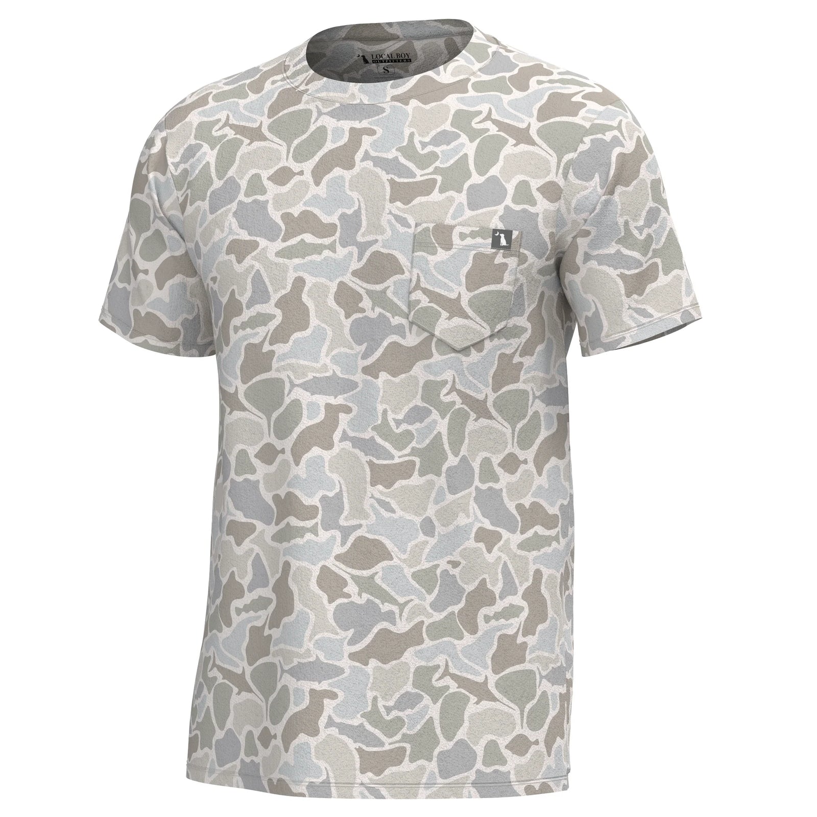 LOCAL BOY OUTFITTERS Men's Tees DARK MINT CAMO / S Local Boy Mens' S/S Heather-Blend Crew L1400082MDMC