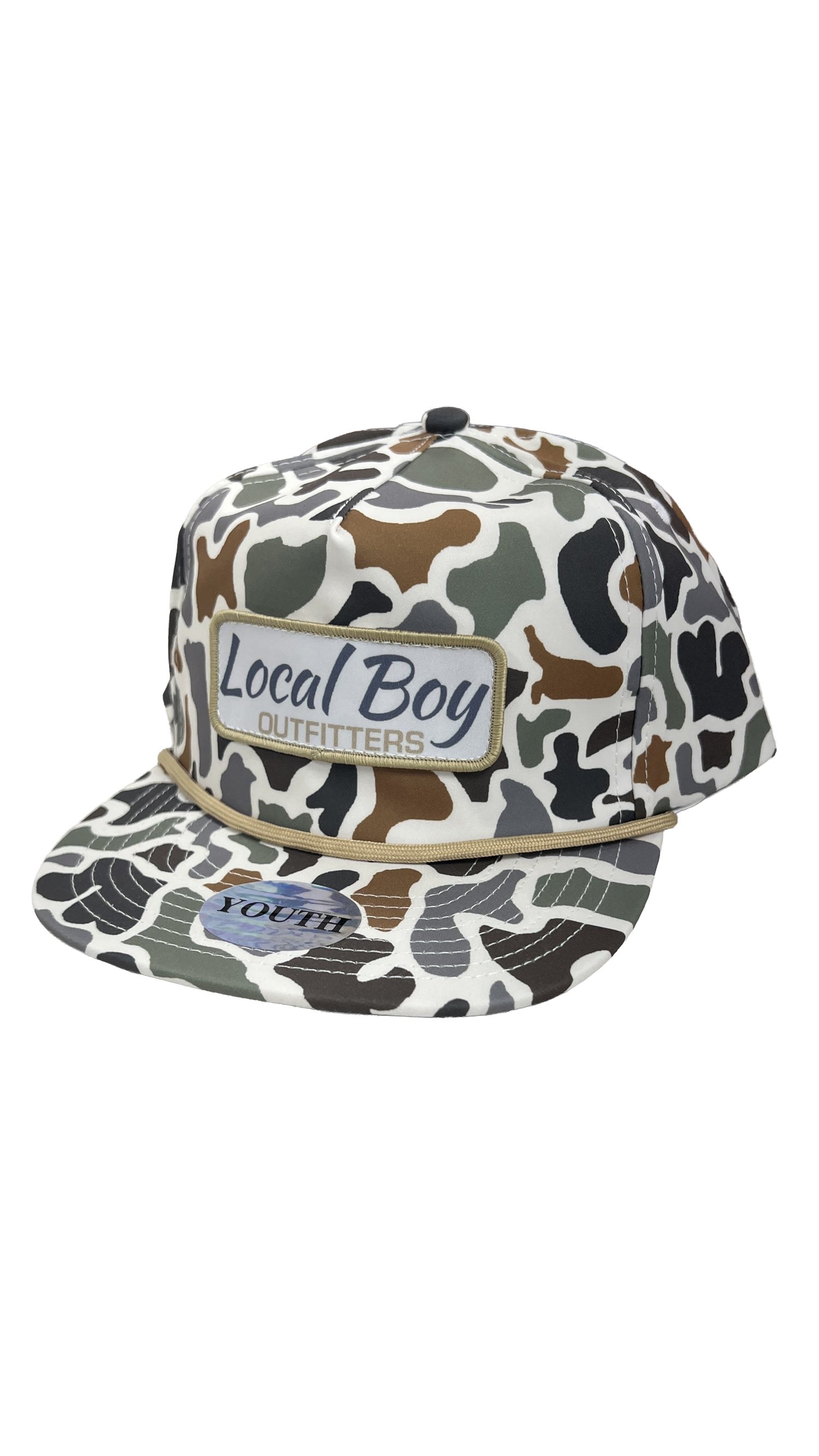 LOCAL BOY OUTFITTERS Youth Hats LOCALFLAGE BLUFF Local Boy Youth Local Insignia Low Profile Rope Hat L0500038LCB