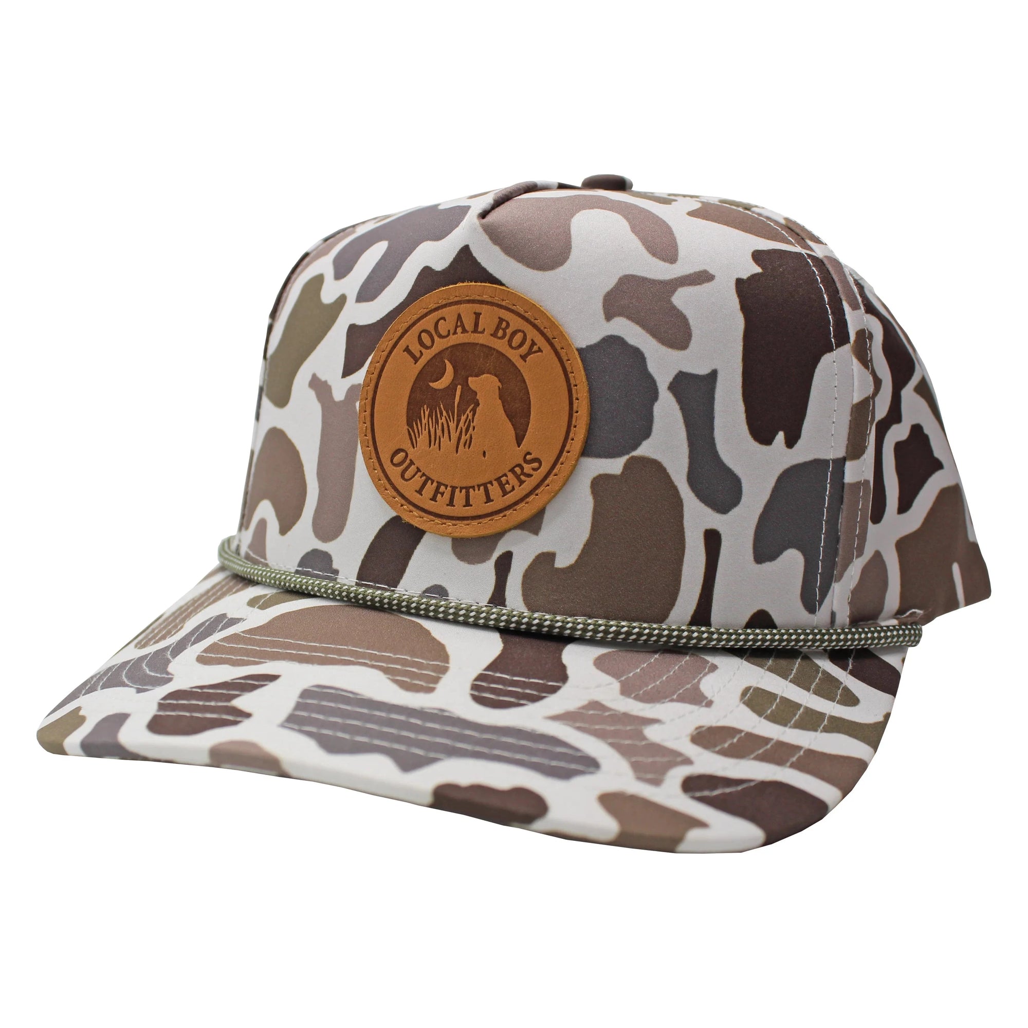 LOCAL BOY OUTFITTERS Youth Hats LOCALFLAGE / OS Local Boy Youth Leather Patch High Crown Rope Hat L0500029LCF