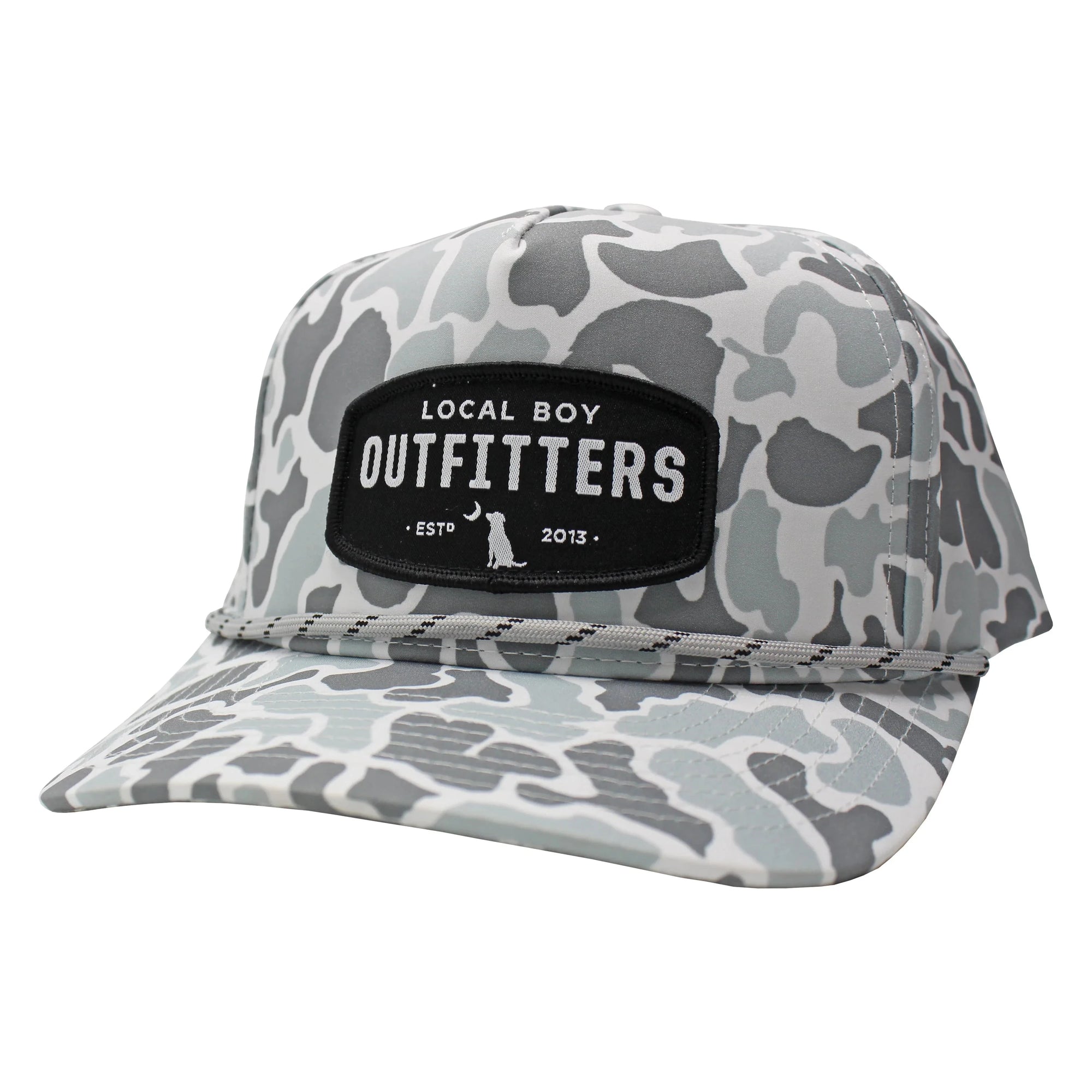 LOCAL BOY OUTFITTERS Youth Hats WHITE LOCALFLAGE / OS Local Boy Youth Woven Patch High Crown Rope Hat L0500028WLCF