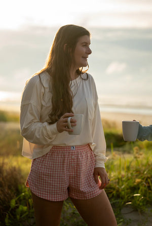 LOCAL GIRL Women's Shorts Local Girl Gingham Boxer Short