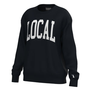 LOCAL GIRL Women's Sweatshirt BLACK / XS Local Girl Crescent Crew L5130024B
