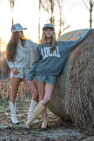 LOCAL GIRL Women's Sweatshirt Local Girl Crescent Crew