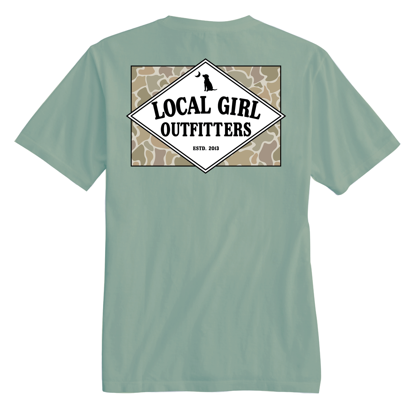 LOCAL GIRL Women's Tee Local Girl Founder's Flag Forest Camo Desert T-Shirt