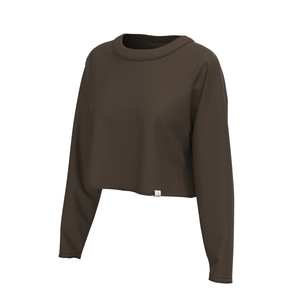 LOCAL GIRL Women's Top ESPRESSO / XS Local Girl Boxy Crop Long Sleeve T-Shirt L5112000ESO
