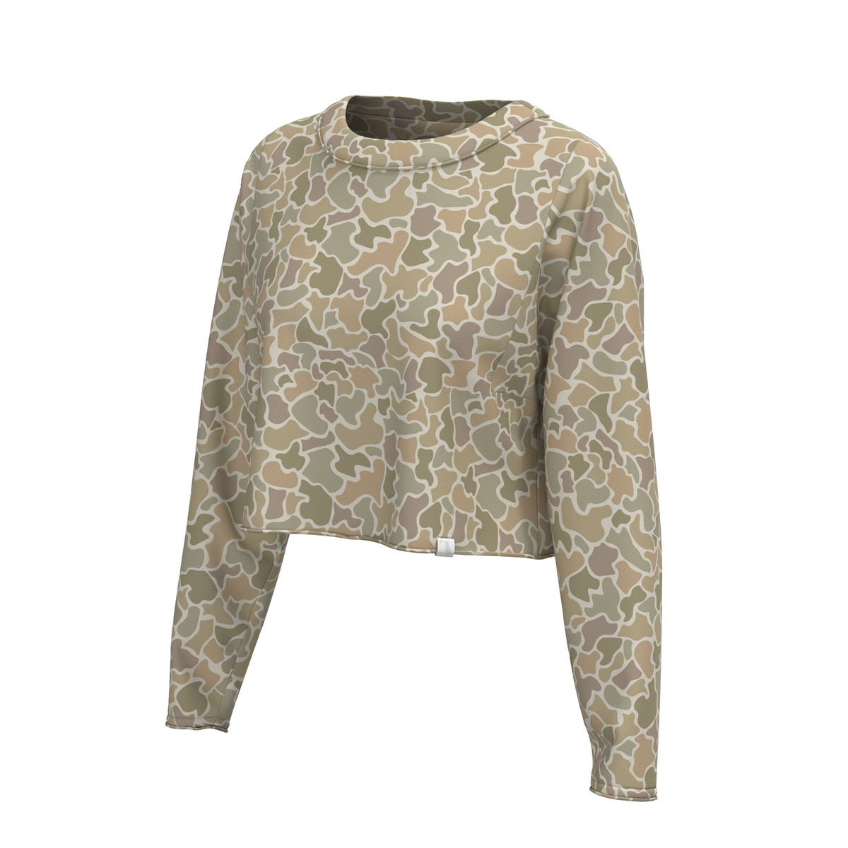 LOCAL GIRL Women's Top FOREST CAMO DESERT / XS Local Girl Boxy Crop Long Sleeve T-Shirt L5112000FCD