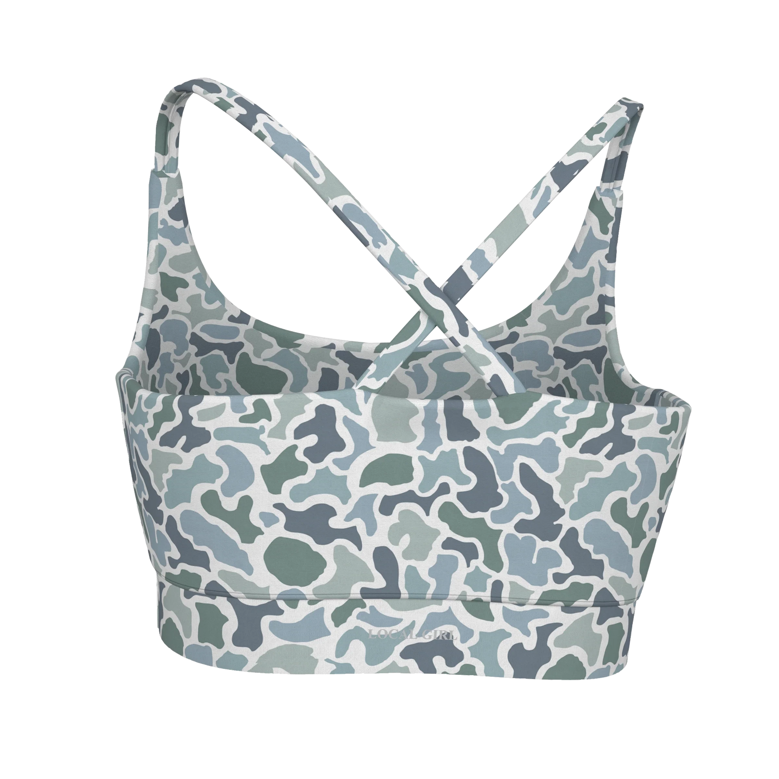 LOCAL GIRL Women's Top LOCALFLAGE COAST / XS Local Girl Sports Bra || David's Clothing L5140002C