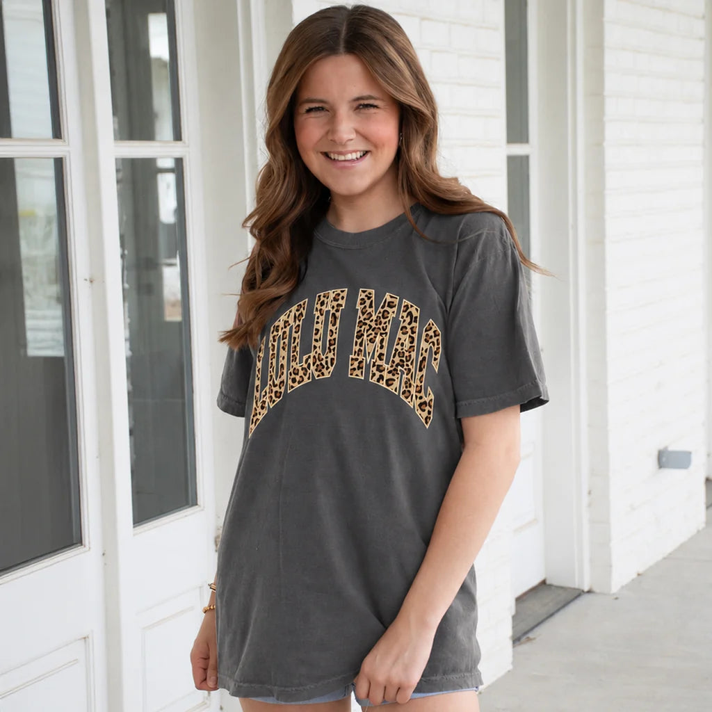 LU LU MAC Women's Tee Lulu Mac Leopard Pepper Tee